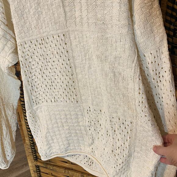 Vintage Margo’s Hong Kong Cream Knit Sweater Ramie Cotton Medium grandmacore - Picture 8 of 8
